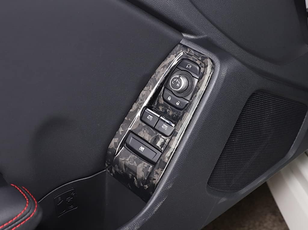 New Protective Carbon Fiber Window Control Covers Compatible with Toyota GR86 2022-2023 (Forged)