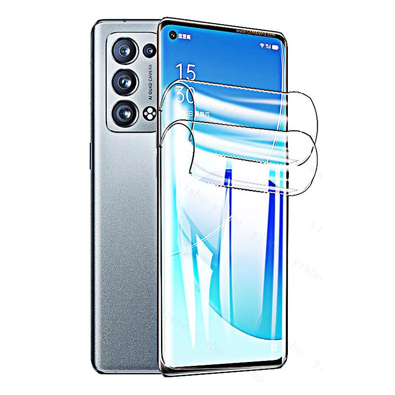 Snailcanfly películas de hidrogel 2 pcs para Oppo Reno 6 5G / Reno6 5G 6.43inch Protectores de pantalla de TPU de película transparente flexible suave NO vidrio templado