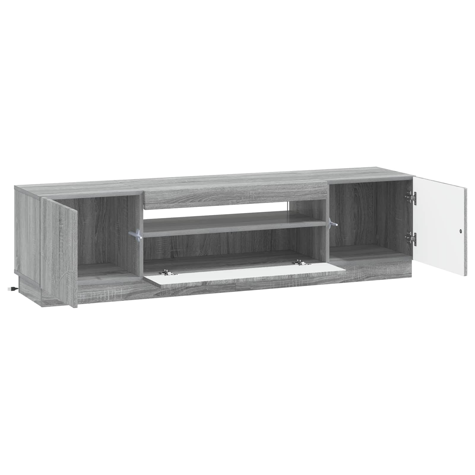 Mueble TV LED Gris Madera Ingeniería