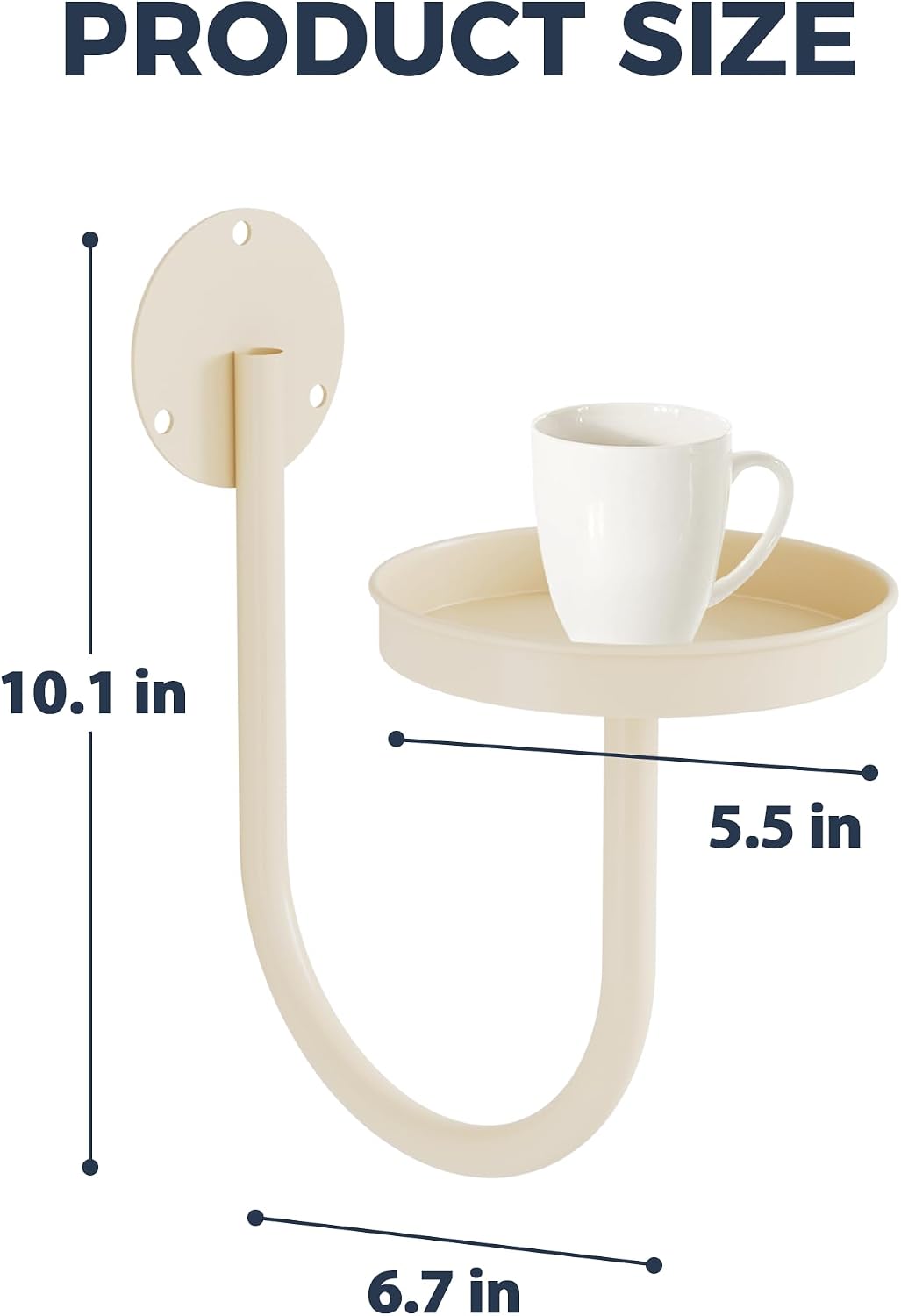 Bamworld Wall Plant Holder for Hanging Planters, White, 3pcs image 3