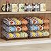 Simple Trending 2 Pack Can Rack Organizer, Stackable Can Storage Dispenser Holds up to 72 Cans for Kitchen Cabinet or Pantry, Chrome