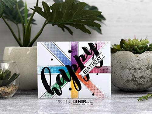 Altenew Halftone Squares Stamp Set (6" X 8") Unique Gradient Shadow Effect, Beautiful Photopolymer Clear Stamps, Square Stamps, Easy Stamping, Paper Crafting, Card Making, Scrapbooking #TOP6