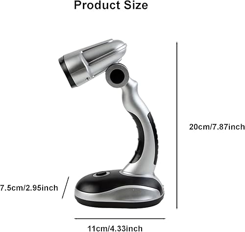 Miniatura 2 de Ragyzity Lámpara LED de escritorio, 12 LED portátil, lámpara de mesa alimentada por batería, luz de noche y campamento, luz brillante de trabajo y