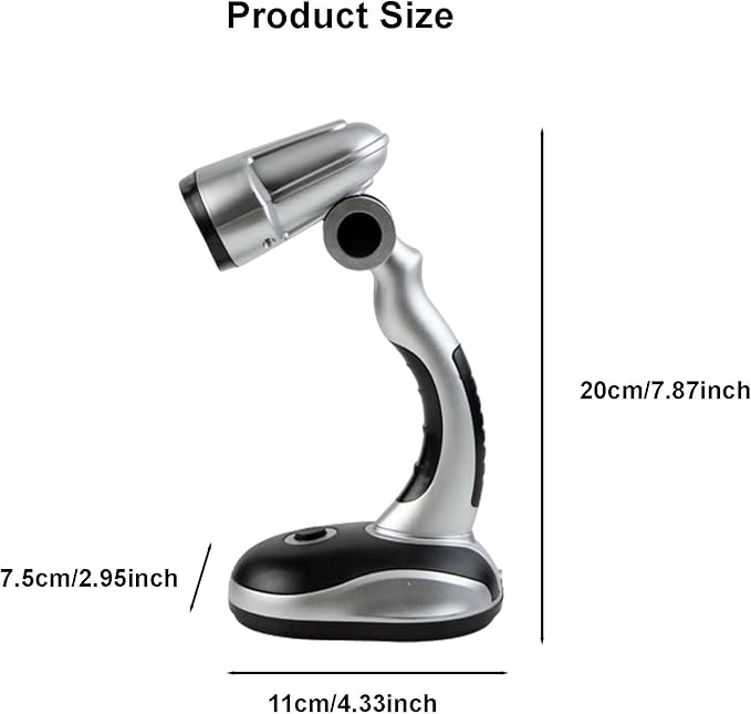 Ragyzity Ragyzity Led Desk Lamp, 12 LED Portable Battery-Powered Table Lamp, Bedside & Camping Light, Bright Work and Reading Light for Computer, Home, or Outdoor Use (2PCS) photo 5