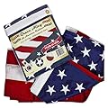 Grace Alley American Flag: 3x5 FT US Flag - 100% Made in USA. Embroidered Stars, Sewn Stripes and Brass Grommets. Fade Resistant, Heavy Duty, Long Lasting Nylon for Outdoor Durability.