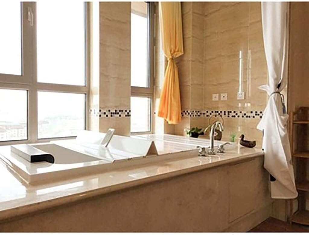 Lieber Lighting Bathtub Cover Bathtub Insulation Cover,Bathtub Dustproof,Bathtub Storage Board,Prevent Dust,Thicken Load Bearing Foldable Bathtub Cover Bath Tray (Size : 124×80×0.6cm) : Home & Kitchen