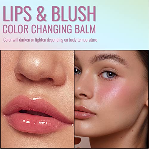 Erinde Moisturizing Color Changing Blush, Lightweight Cream Liquid Blush, Rouge Blusher Gel For Cheeks And Lips, Waterproof Natural Color Blush & Lip Gloss Makeup, Blendable Formula, Cruelty-Free #TOP1