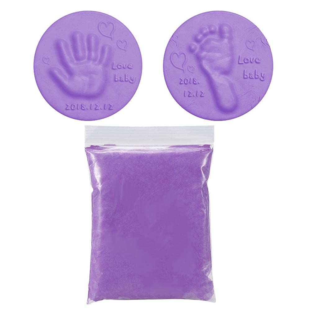 Stylebest Purple * 1 Baby Handprint Footprint Keepsake Kit - Diy Baby Care Hand Foot Inkpad Handprint Footprint Fingerprint Soft Clay Fluffy Foam Supplies For Children