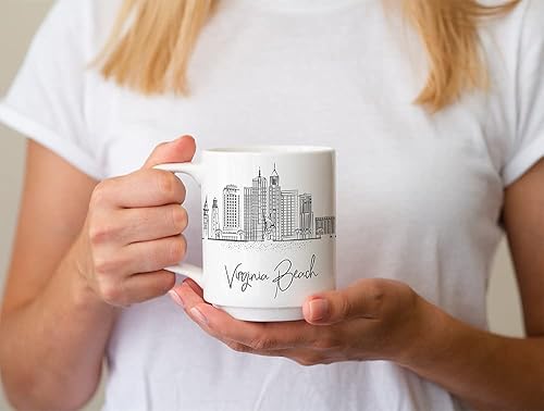 Miniatura 6 de Regalos y recuerdos de Virginia Beach Virginia, tazas de café, regalos de graduación de Virginia Beach para él, vasos únicos, taza de cerámica de 11