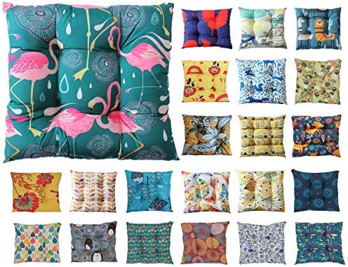 Tropik Home Colourful Seat Pads, Garden Kitchen Chair Cushion Tie On ...