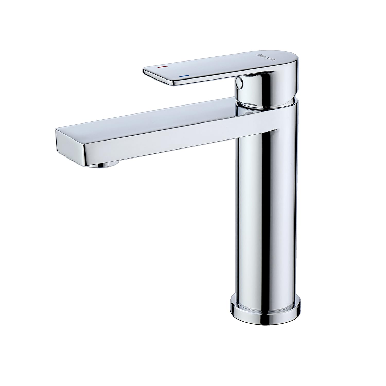 Decaura Wasserhahn Bad Waschtischarmatur Badezimmer Klein Einhebelmischer Waschbeckenarmatur Einhand Bad Armatur Mischbatterie Edelstahl mit Auslaufhöhe 130 mm