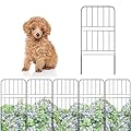 ShopLaLa Garden Fence Animal Barrier 10 Panels, Total 12in(L) x 24in(H) Wire Fence Border Panel Privacy Fence Rustproof Metal for Yard Landscape Decor, No Dig Portable Edging Outdoor Fence for Dog Pet