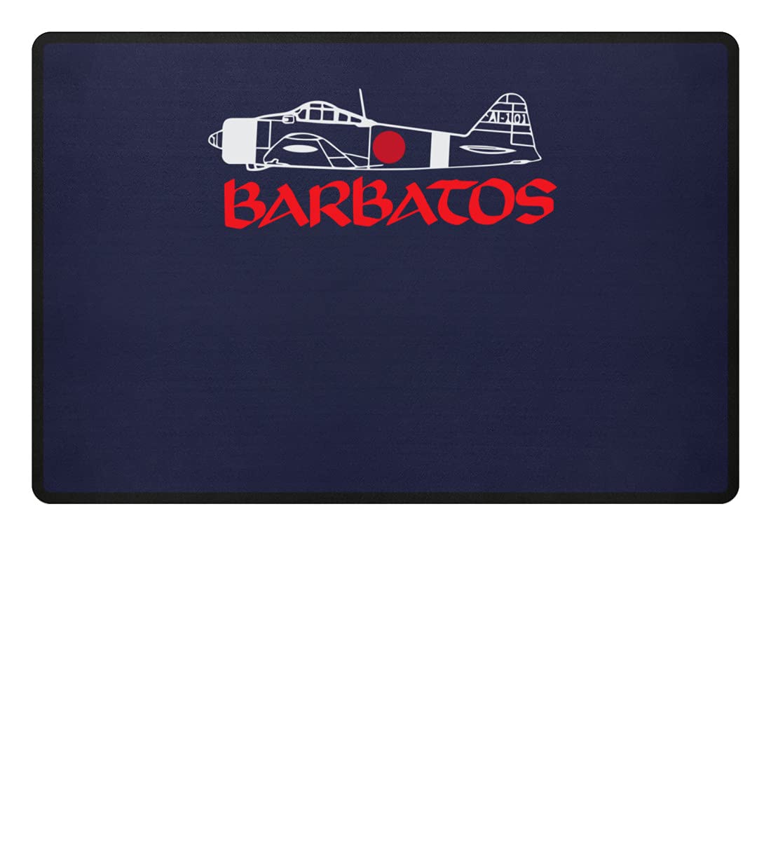 Tapis Let's Fucking Die generisch bleu foncé pour un paillasson d'appartement original