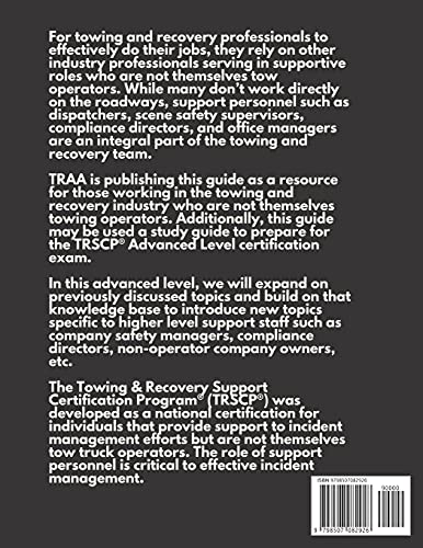 Resource Guide for Towing Industry Support Specialists: Preparation Material for the Towing & Recovery Support Certification Program® (TRSCP®) Advanced Level Exam (TRSCP Resource Series)