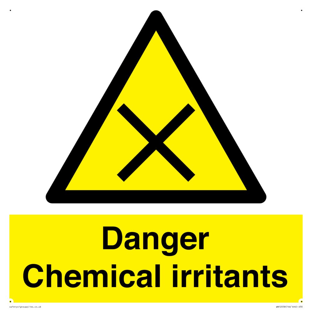 Danger Chemical irritants Sign - 300x300mm - S30