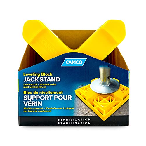 Camco Rv Tongue Jack Stand | Distributes Your Trailer Weight Evenly | Compatible With 2-Inch And 6-Inch Diameter Tongue Jacks | Features A 3,500 Lb. Weight Rating (44636) #TOP3