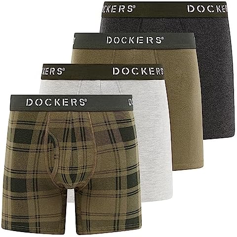 Dockers Men's Cotton Stretch Boxer Briefs Pack Cover