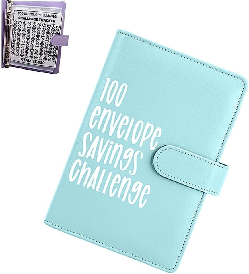LUXTE 100 Envelope Challenge Binder, 100 Envelopes Saving Challenge