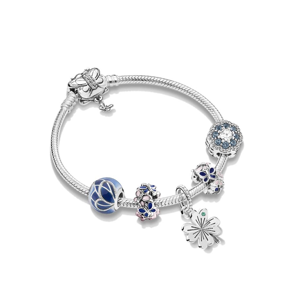 Ibralet Pulsera De Plata De Ley 925, Daisy Flores Frescas Encanto Natural Encanto Retro Elegante Pulsera De Plata Esterlina 925 Mujeres Pulsera Joyería Especial Festival De Accesorios Par Don Amistad