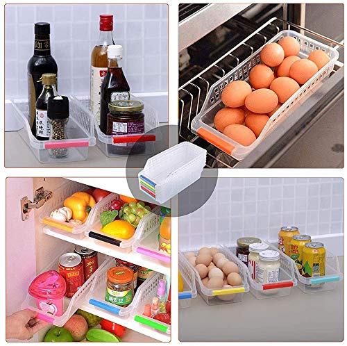 Lukzer (Set of 12) Fridge Space Saver Food Storage Organizer Refrigerator Shelf/Container Basket (28 x 13 x 8 cm) CH-478 4