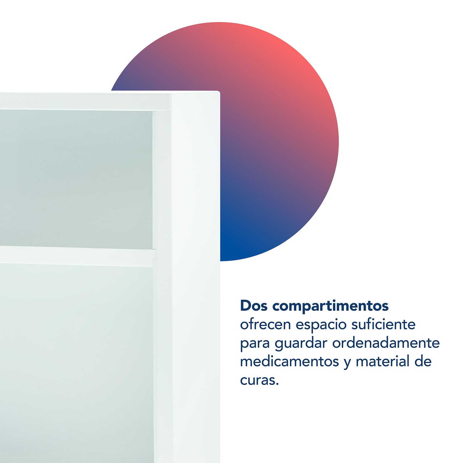First Aid Only Botiquín Metálico Blanco con 2 Compartimentos | Armario para Medicamentos con Cerradura | Armario de Pared para Medicinas 37 x 30 x 14 cm | P-10200 00