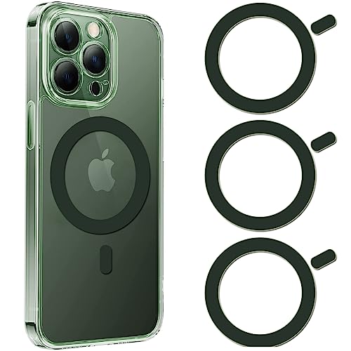 Image of COJOC 3PCS for Magsafe Ring Sticker,Universal Magnetic Conversion Adapter Compatible with Wireless Charging Accessories for iPhone 17 /Air /16 /15 /14 Series, Galaxy Series and Phone Case,Green