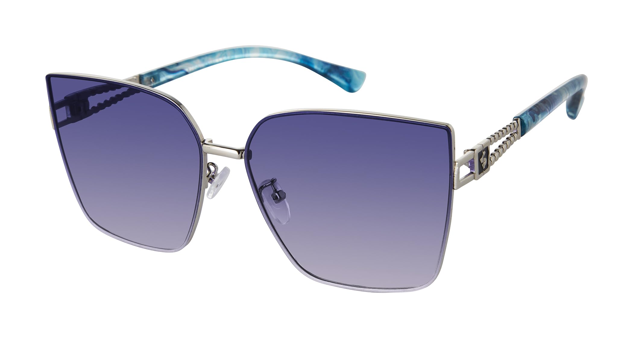 Southpole Gafas de sol cuadradas de metal para mujer, ojo de cayo