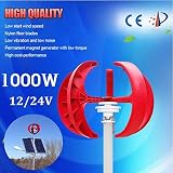 SISHUINIANHUA 1000W Mini Wind Turbines Generator 12V24V 5 Blade Lantern Vertical...