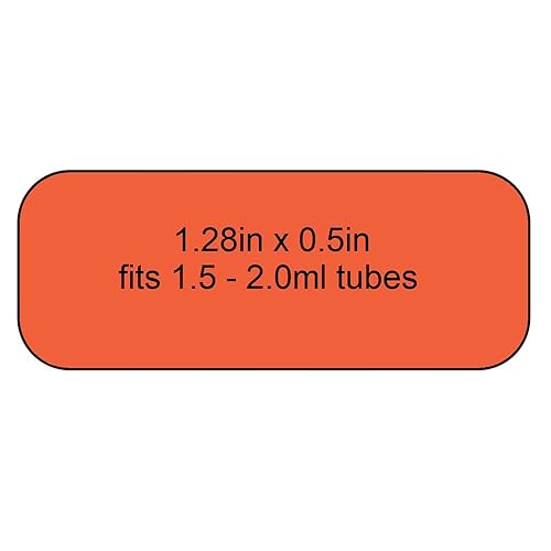 Diversified Biotech LCRY-1700-O - Etiqueta láser de poliolefina crio-bebés, uso con tubo de 0.0 fl oz, 0.50 pulgadas de ancho x 1.28 pulgadas de