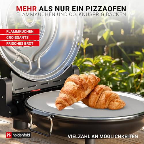 Foto von Heidenfeld Pizzaofen Napoli | 1200 Watt bis 400°C - Backofen - Pizzastein - Elektro-Pizzaofen
