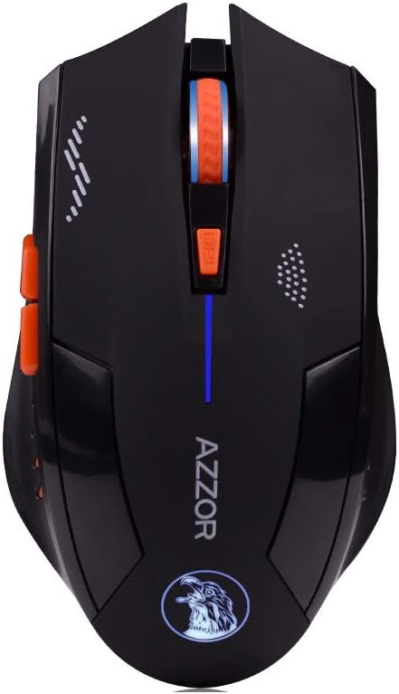 AZZOR Charged Silent Wireless Optical Mouse Mute Button Noiseless Gaming Mice 24