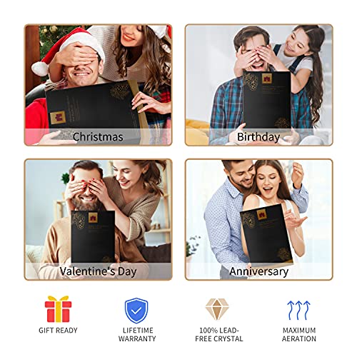 Wine Decanter Set, 1200Ml Red Wine Iridescent Carafe With Bottle Opener, Stopper, Cleaning Beads And Wine Pour, Colorful Wine Aerator Gift Set Wine Breather, Lead-Free Crystal Glass Wine Accessories #TOP5