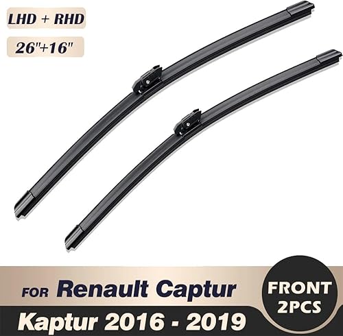 Miniatura 3 de Escobillas de limpiaparabrisas delantero compatibles con Renault Captur Kaptur 2016-2019 para parabrisas de ventana de automóvil, cepillos de lluvia