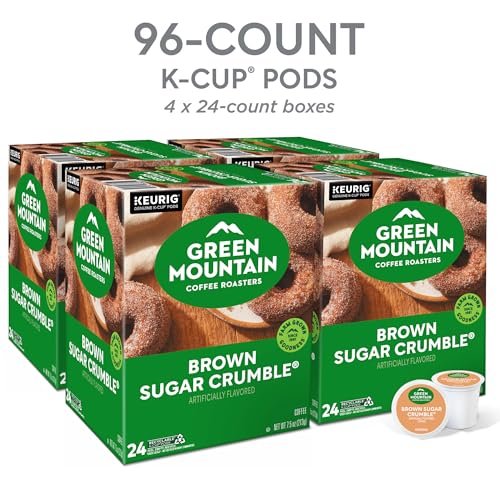 Image of Green Mountain Coffee Roasters Brown Sugar Crumble Keurig Single-Serve K-Cup Pods, Medium Roast Coffee, 96 Count (4 Packs of 24)