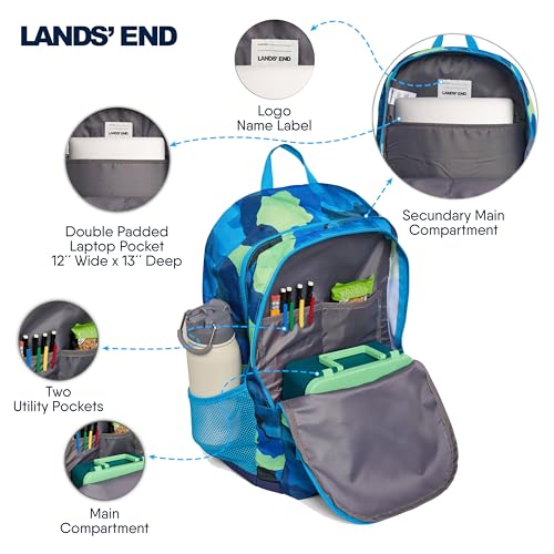 Image of Lands' End Unisex Kids Large ClassMate Lightweight Durable Elementary School Backpack, Nicci