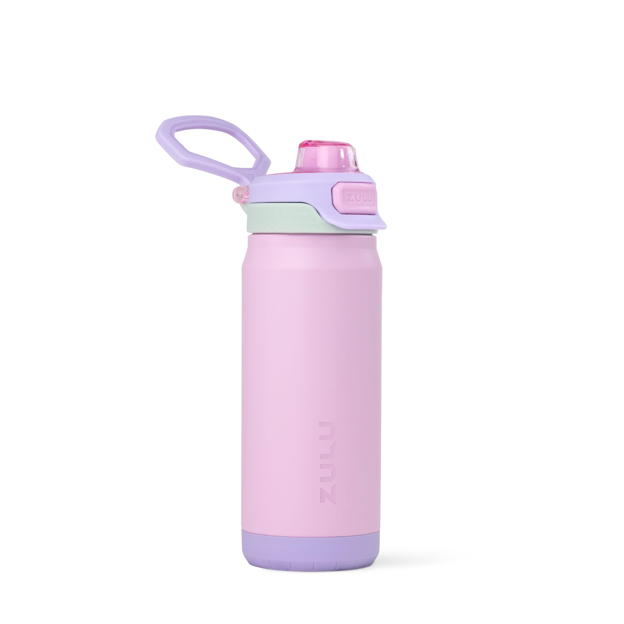 ZULU Powerfill Pro 18oz Kids Stainless Steel Water Bottle with Quick Fill Lid Triple Wall Vacuum Insulated Leak