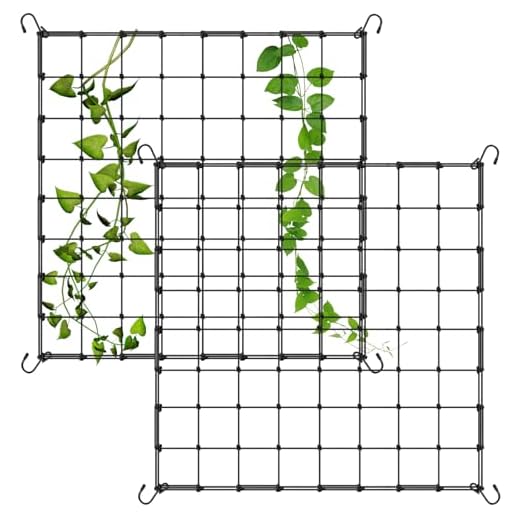 2 Stück Pflanzenstütznetz - Wachsen Zelt Netz 150 * 150CM, Ranknetz für Pflanzen, Pflanzennetz mit Haken, Gewächshauszeltnetz, Stütznetz Gartennetz, Spaliernetz für Gartenarbeit Pflanzzelt
