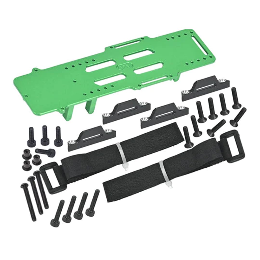 GPM Upgrades Aluminum 7075 Large Capacity Battery Compartment with Esc and Receiving Bracket Losi 1/18 Mini LMT 4X4 Brushed Monster Truck Rtr-Los01026 (Green)