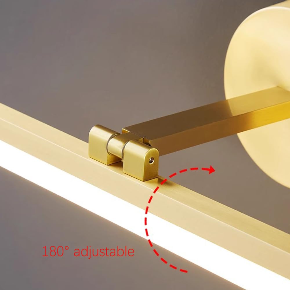 Lampa ścienna LED do lustra łazienkowego, przewodowe oświetlenie do makijażu, aluminiowe oświetlenie frontu łazienki [Klasa energetyczna A+]