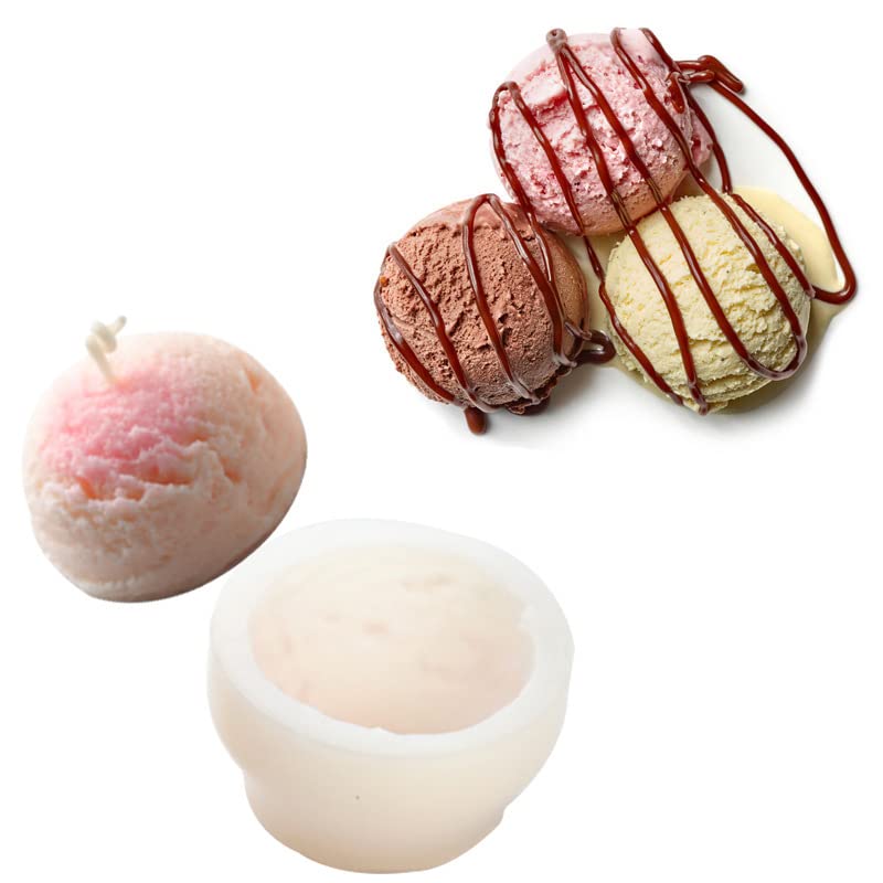 Stampo per decorazioni in silicone per fondente da 7 pezzi, stampo per pasticceria in silicone a forma di palla di gelato 3D, stampo per candele per | Leroy Merlin