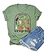 HONTOUTE This is My Crop Top Veggie Graphic T-Shirt for Womens Gardeners Lover Short Sleeve Summer Farmers Tees Tops Green M