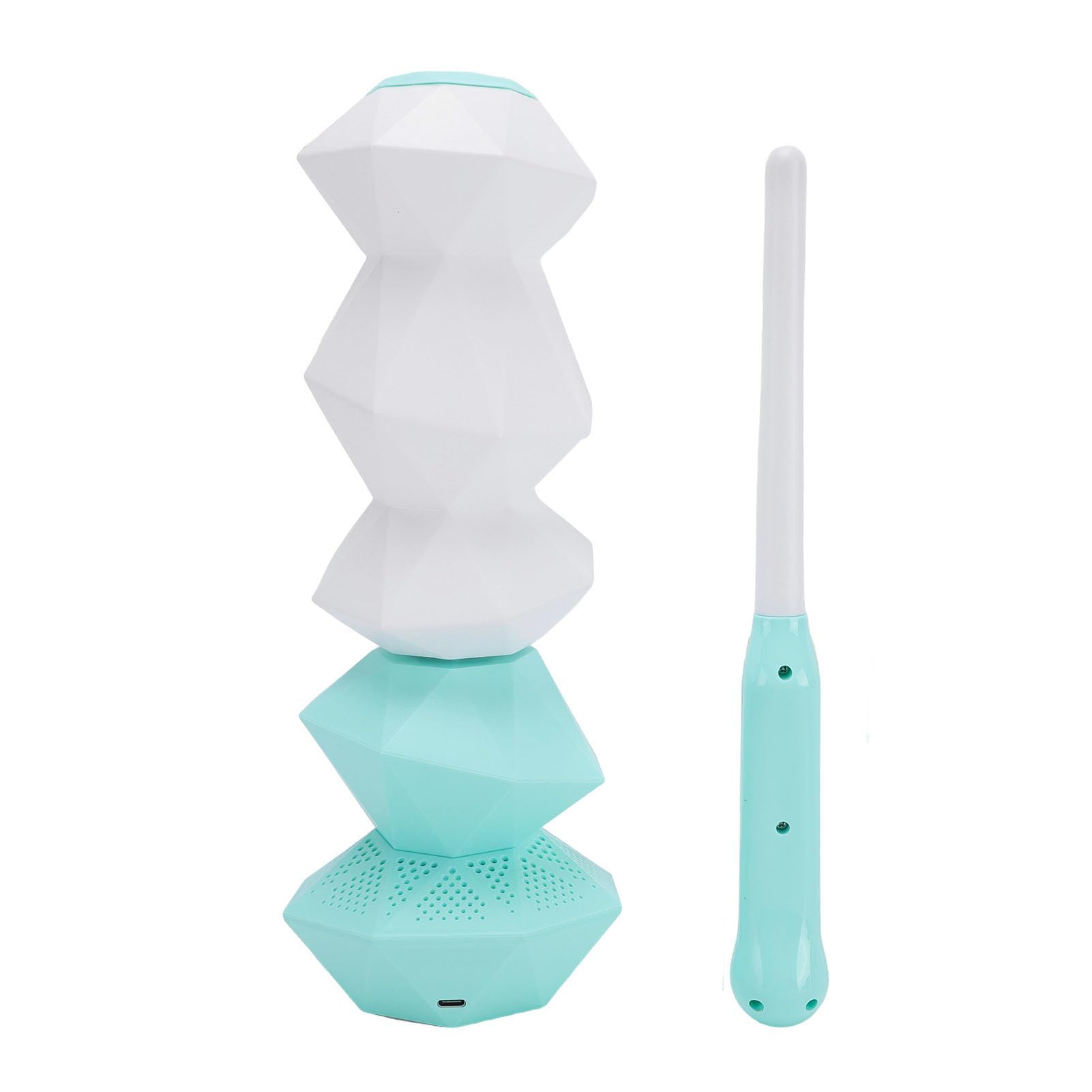 Bewinner Veilleuse Musicale avec Baguette à Distance, Changement de Couleur RVB et Synchronisation de la Musique, Lampe Rotative en Cristal pour Décoration de Chambre à Coucher, Salle de Jeu,