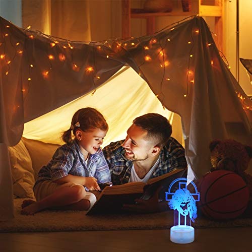 Mobestech 1 Conjunto Luz Noturna Usb Lâmpada Led Acrílico Prático Cruz de Lâmpada Jesus para Quarto