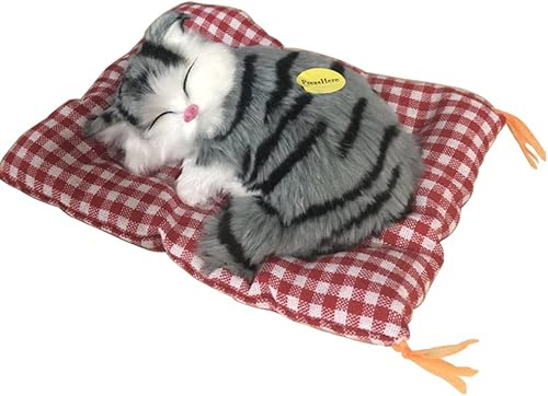 Simulación Gato Encantador Hacer Sonidos Muñeca Linda Felpa Dormir Gatos en Alfombra Rellena Decoraciones Gran Regalo, Tipo 6