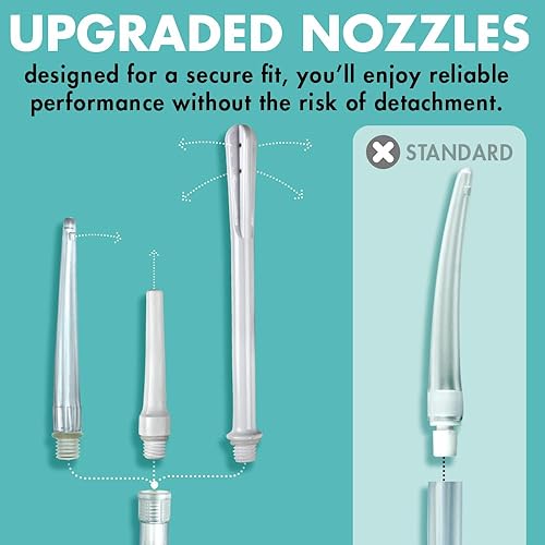 Miniatura 6 de Paquete de repuesto de tubos enema para cubo y bolsa de silicona, incluye abrazadera, llave de paso, 5 boquillas, válvula de una sola vía y tubo de