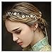 Produktbild Braut Haarbänder, Haar Kamm Rebe Stirnbänder Strass Haarschmuck Blumen Hochzeit Haarteile Crystal Perlen Vintage Perle Haarkranz mit Blatt