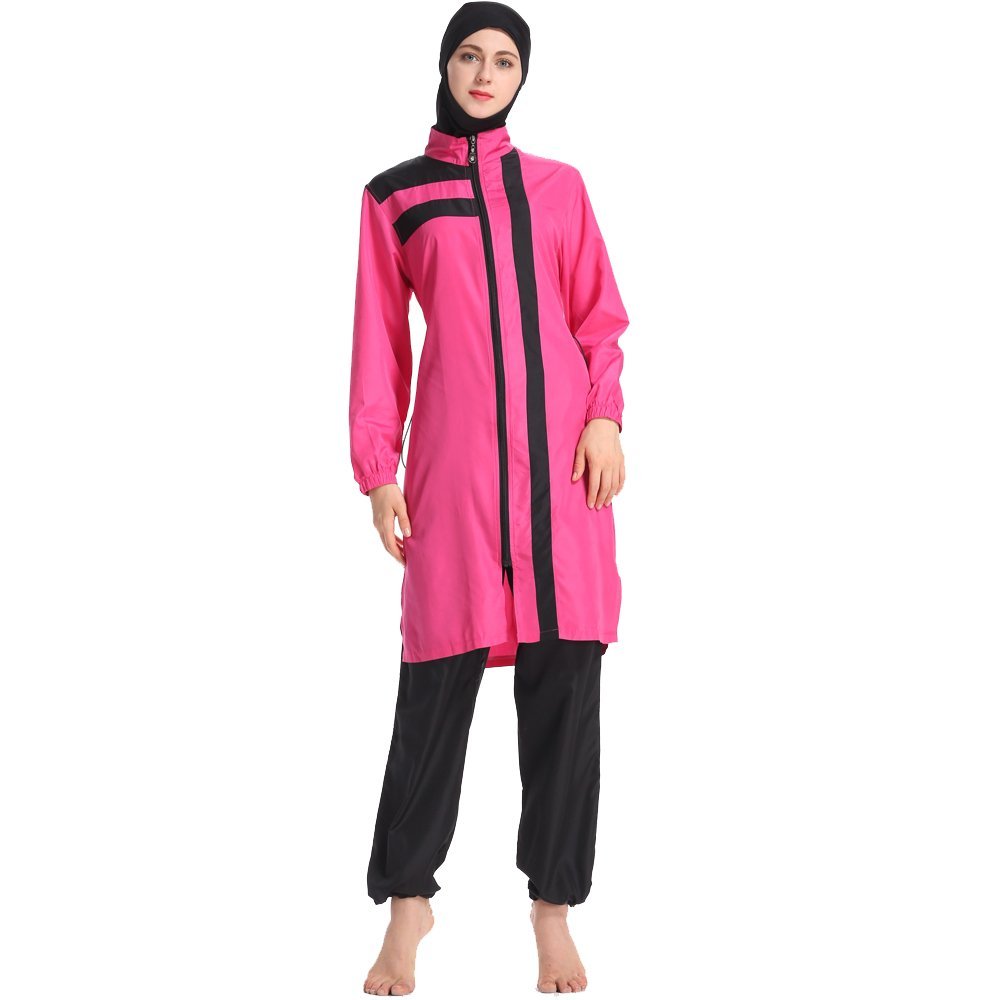 Costumi da bagno modesti con Hijab staccabile, costume da bagno musulmano modesto costumi da bagno islamici costumi da bagno da spiaggia a lunghezza intera