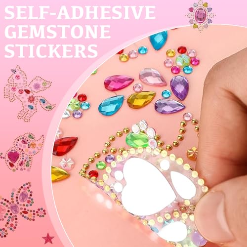 Bettinay 8PCS Festival Face Gems Stick On, Colorful Face Jewels for Festivals Glitter Face Gem Stickers for Women Diy - Image 3