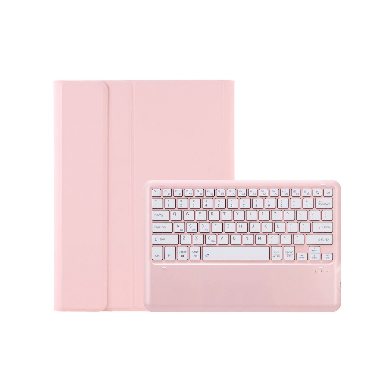 Etui na klawiaturę do Honor Pad 9 Pro 30.7 cm/V8 Pro 30.7 cm, odłączana klawiatura Bluetooth z miękką tylną osłoną TPU, różowe