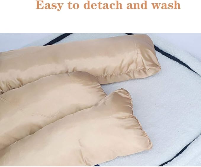 Cama Sofá para Perro Mediano 80x60cm Sólida Blanca miniatura 6